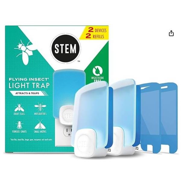 STEM Flying Insect Light Trap with 2 Devices and 10 Refills