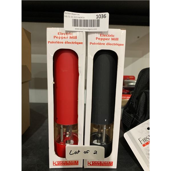 2 Electric Pepper Mills With Ceramic MechanismsÂ