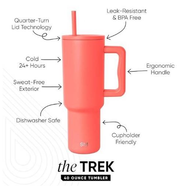 Simple Modern TREK 40 oz Tumbler with Straw Lid and Handle