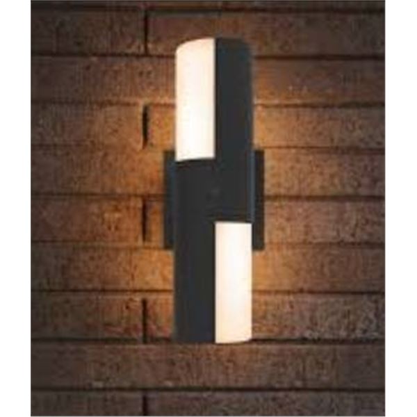Lutec Outdoor LED Cylinder Sconce with Adjustable Heads