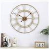 Image 1 : Metal Wall Clock With Roman Numerals
