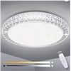 Image 1 : OOWOLF LED Ceiling Light, Dimmable 3000K- 6500K Round Ceiling Lights, 40W Remote Control Ceiling Lam