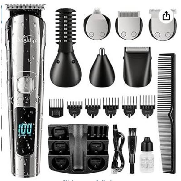 Brightup 18-in-1 Rechargeable Hair Clippers and Beard Trimmer Grooming Kit