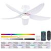 Image 1 : Kviflon 46-Inch Ceiling Fan With RGB Lights and Music Speaker