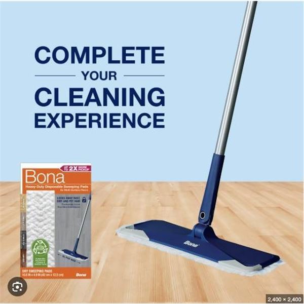 Bona Heavy-Duty Disposable Sweeping Pads, Lot of 3 (14 Pads Each)