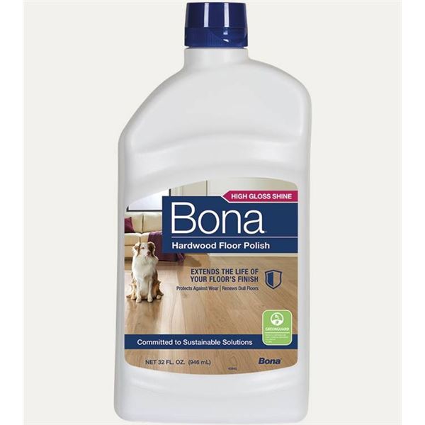 Bona Hardwood Floor Polish â€“ High Gloss Shine (946 ml each, Set of 4)