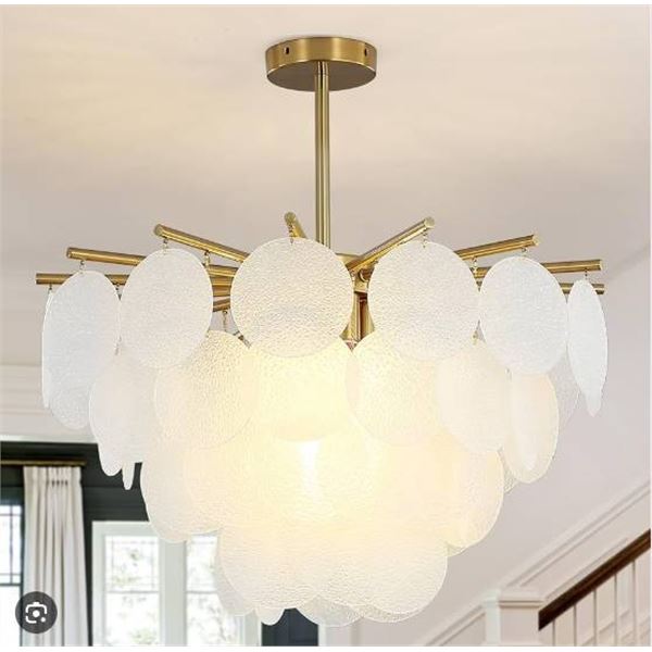 Wansi Shine 8-Light Modern Semi Flush Mount Ceiling Light, 24â€³Â