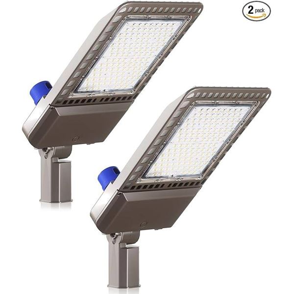 YXL LED Parking Lot Light, 300W, Dusk to Dawn with Photocell, 2-Pack