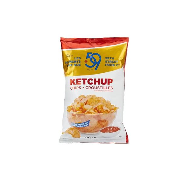 59th Street Food Co. Ketchup Chips, 140g Bags (Lot of 12)