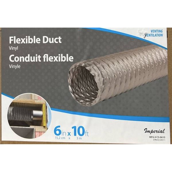 6 inch x 10 foot Flexible Vinyl Duct