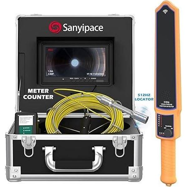 Sanyipace Sewer Camera with 512Hz Transmitter and Detector Locator Set