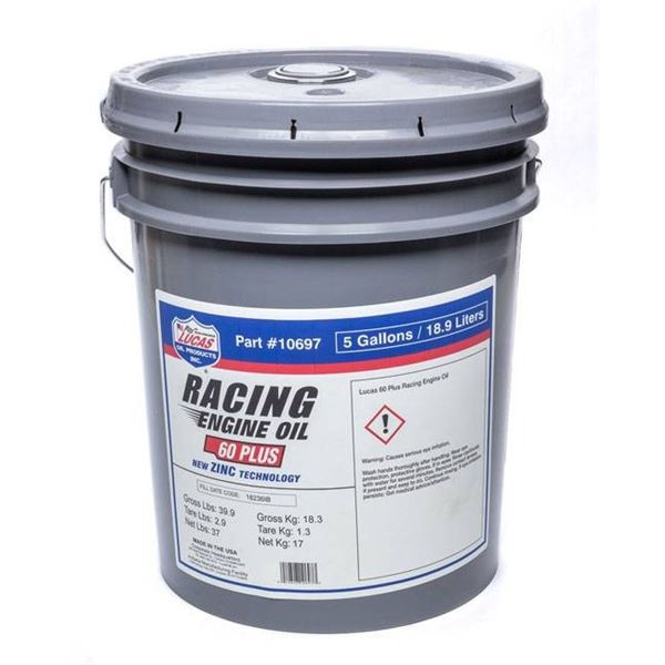 Lucas Racing Engine Oil 60 Plus (5 Gallons)