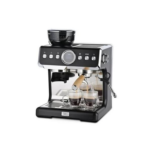 TRU Espresso Maker With Burr Grinder and Digital Display