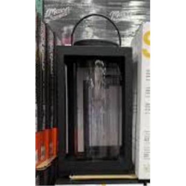 Solar LED Lantern with Black Finish and Adjustable Lumen Settings