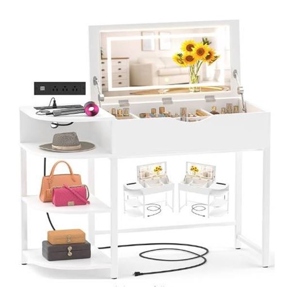 Cyclsio Vanity Dressing Station, Model YDHT-07, White Finish