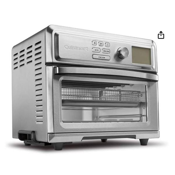 Cuisinart Air Fryer Toaster Oven, Digital Display, 1800W, Adjustable Temperature and Controls, Stain