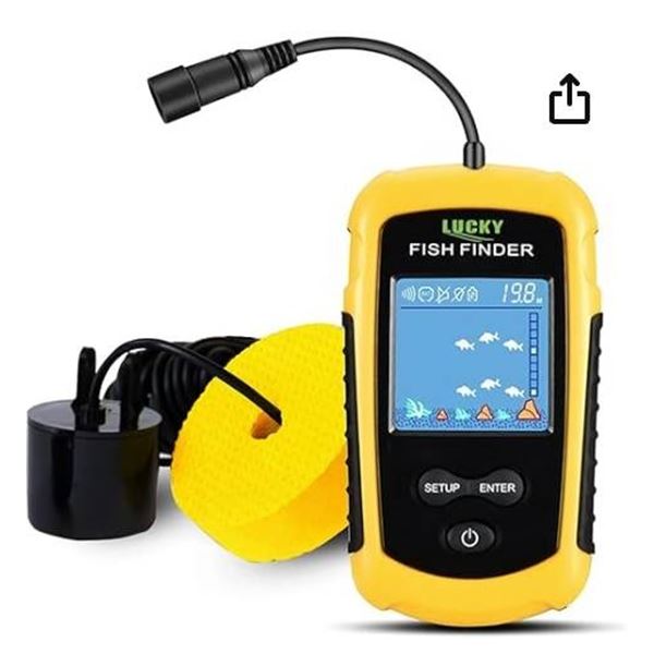 LUCKY Kayak Portable Fish Depth Finder Water Handheld Fish Finder Sonar Castable Kayak Boat Fishfind