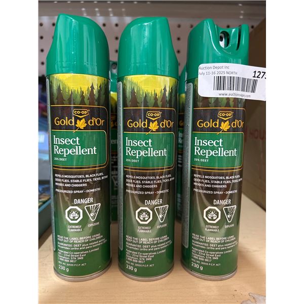 3 Gold dâ€™Or Insect Repellent 230g Aerosol Cans