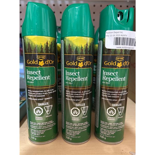 3 Gold dâ€™Or Insect Repellent 230g Aerosol Cans