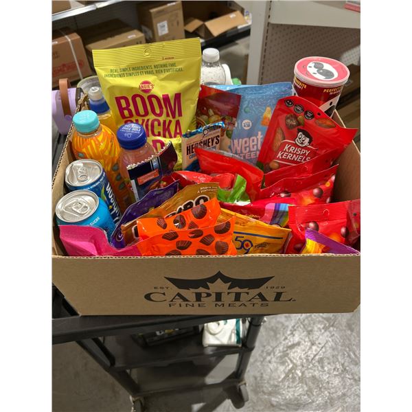 Snacks and Beverages in Capital Fine Meats Container