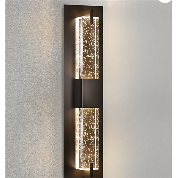 LOT OF 2 â€“ WOSHITU Black Dimmable Lighting Fixture, 3000K, ETL Listed