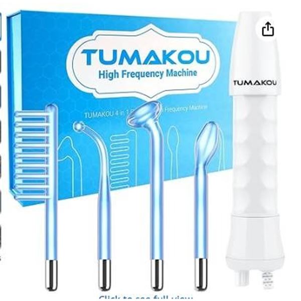 Facial Massager High Frequency Facial Device Wand â€“ TUMAKOU Portable Handheld Bl