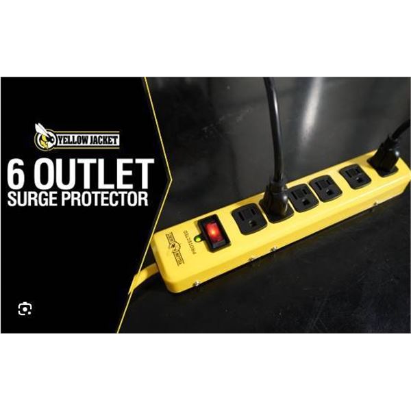 Yellow Jacket 6 Outlet Power Strip with 15-Foot Cord