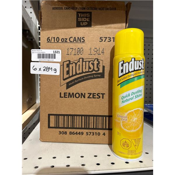 Endust Lemon Zest Multi-Surface Dusting Spray 6 x 284g
