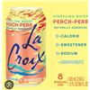 Image 1 : LaCroix Peach Pear Sparkling Water, 24 x 355ml