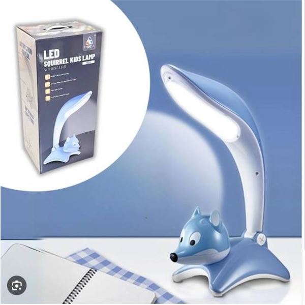 Thinka LED Squirrel Kids Lamp with Rotating Function â€“ Blue