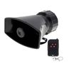Image 1 : ePathChina 7 Tone Sound Loud Car Siren Vehicle Horn Hooter/Ambulance/Siren/Traffic Sound With Black 