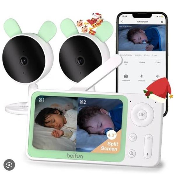 Boifun Baby 7SM 1080p Smart Video Monitor with 2 Cameras