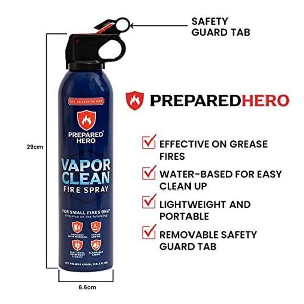 Prepared Hero Vapour Clean Fire Spray 4-Pack