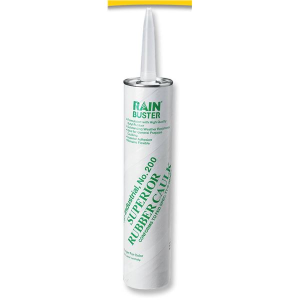 Rain Buster No. 200 Superior Rubber Caulk, White, 305 ml x 36