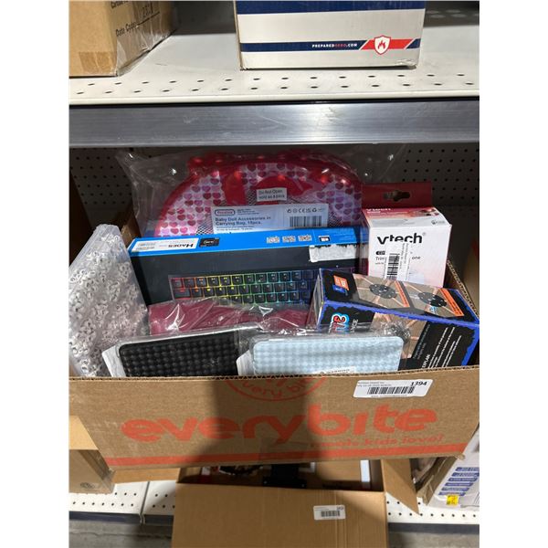 Lot of Electronics, Baby Doll Accessories Set, and Miscellaneous Items