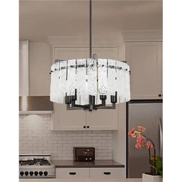 DingLiLighting Black Metal And Crystal Chandelier ChandelierÂ