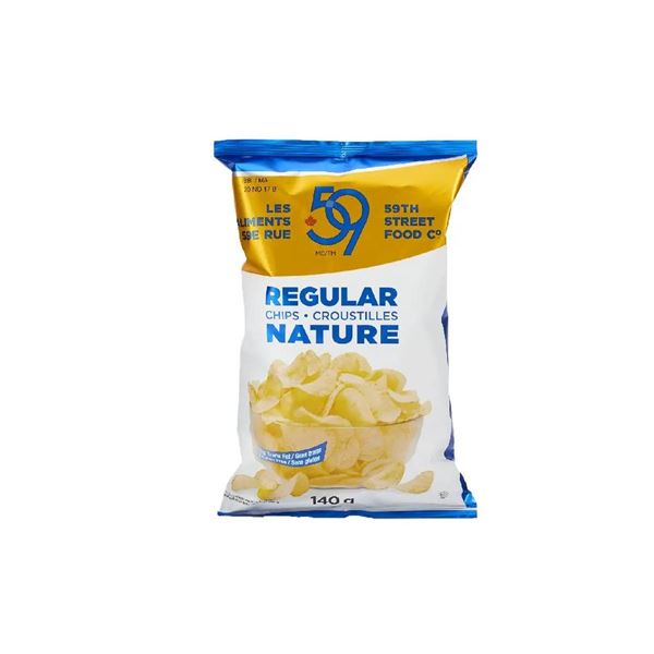 16 Bags of 59th street Regular Chips â€“ 140g Each