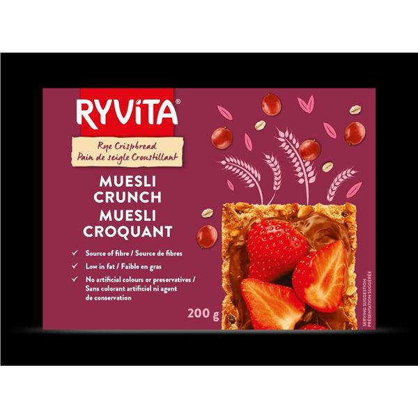 Ryvita Muesli Crunch Rice Crispbread 10 x 200g