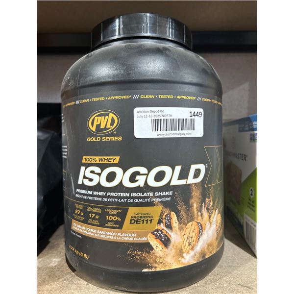 PVL Gold Series 100 Percent Whey Isogold Protein Powder, 5 lb