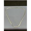 Image 1 : 22-Inch .999 Silver Flat Chain Necklace with Lobster Clasp