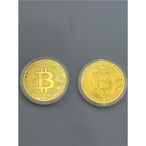 2 Bitcoin-Themed Commemorative Coins With Protective Cases