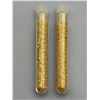 Image 1 : Two Plastic Test Tubes Containing Golden Metallic Flakes
