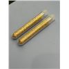 Image 2 : Two Plastic Test Tubes Containing Golden Metallic Flakes