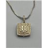 Image 2 : LADIES Silver Necklace With Square-Shaped Pendant