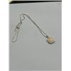 Image 3 : LADIES Silver Necklace With Square-Shaped Pendant