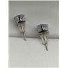 Image 2 : Crystal Stud Stud Earrings with Silver-Toned Posts