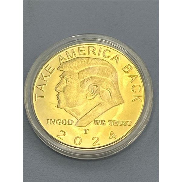Donald Trump Commemorative Coin Featuring Take America Back Design  2024