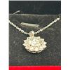 Image 3 : $2175  Moissanite Cluster Pendant Set with appraisal certificate