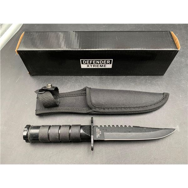 Defender Extreme 5 Inch Blade K-Bar Style Military Knife with Sheath NEW in BOX -Model 5218
