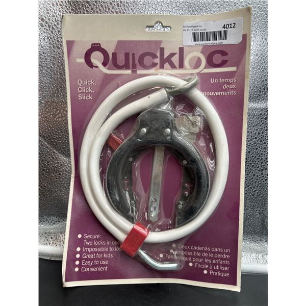 Quickloc Bicycle Lock with Cable, Model 4012